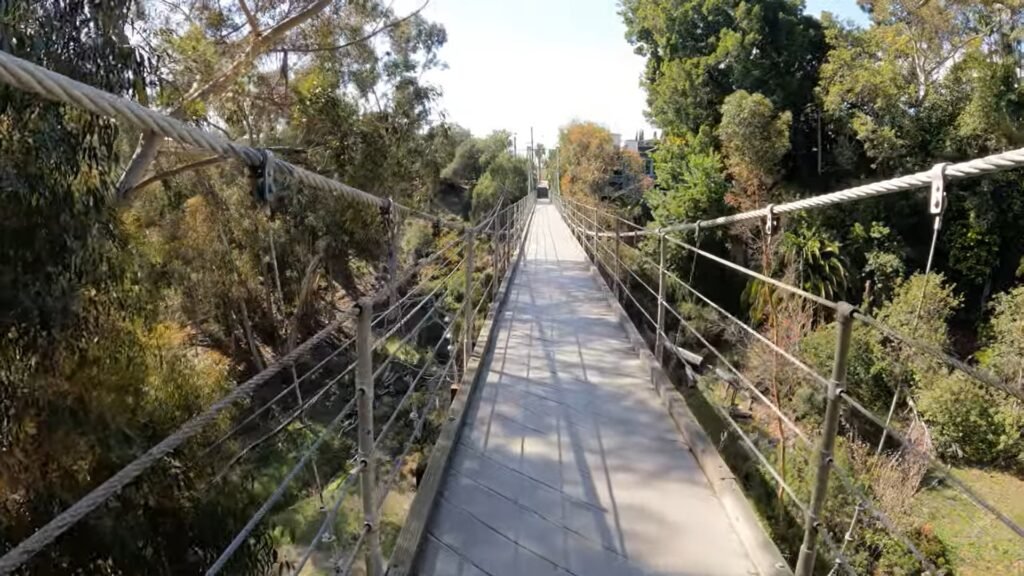 Walk Across the Spruce Street Suspension Bridge